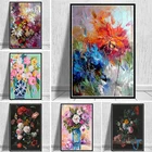 Акварельные абстрактные синие оранжевые фотообои и принты настенные художественные картины для гостиной настенный Декор квадраты