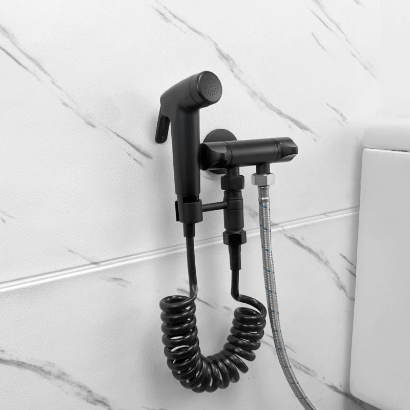 Смеситель для душа и унитаза Shattaf черный гигиенический кран в мусульманском