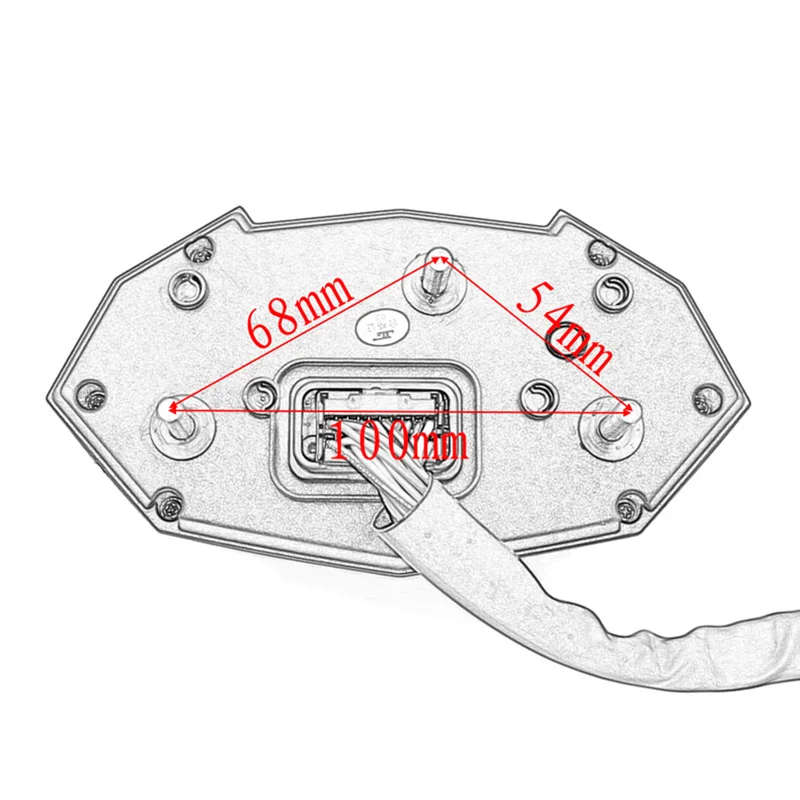 Мотоцикл цифровой ЖК дисплей Спидометр Инструмент модифицированный