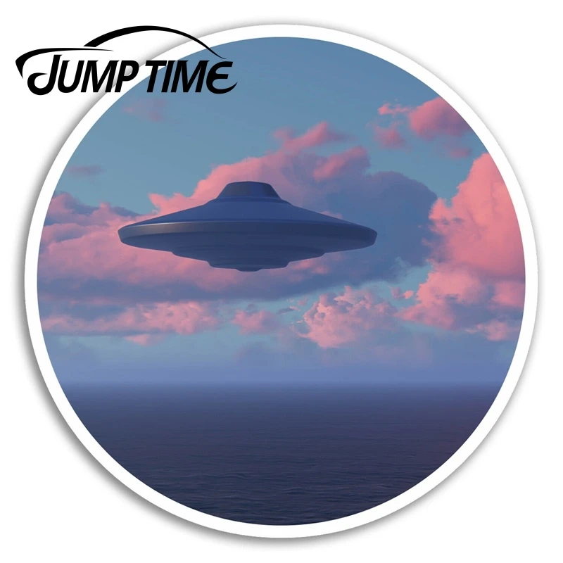 Время прыжка для летающей тарелки виниловые наклейки Alien UFO стикер багаж ноутбук