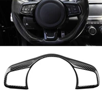 for jaguar xe xf f pace f pace f type 2016 2017 2018 steering wheel frame trim cover carbon chrome style car accessories 1pcs