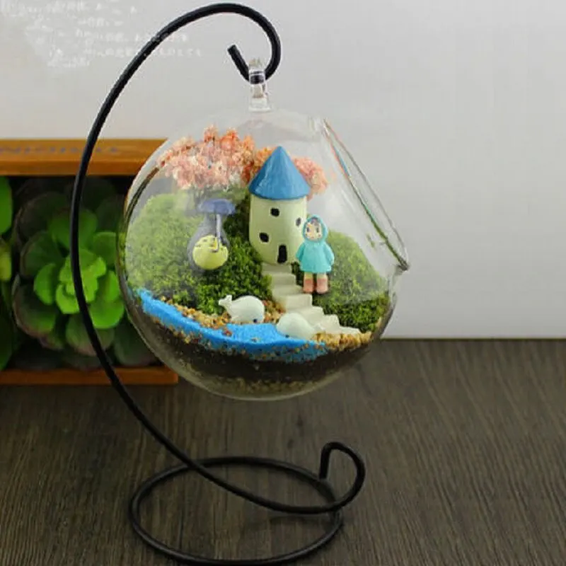 Романтический Железный свадебный подсвечник стеклянный шар фонарик кабина