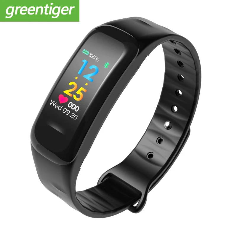 C1 Plus цветной экран Смарт-браслет монитор артериального давления пульса