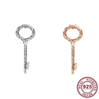 original 925 sterling silver charm new noble key string pendant fit pandora women bracelet necklace diy jewelry