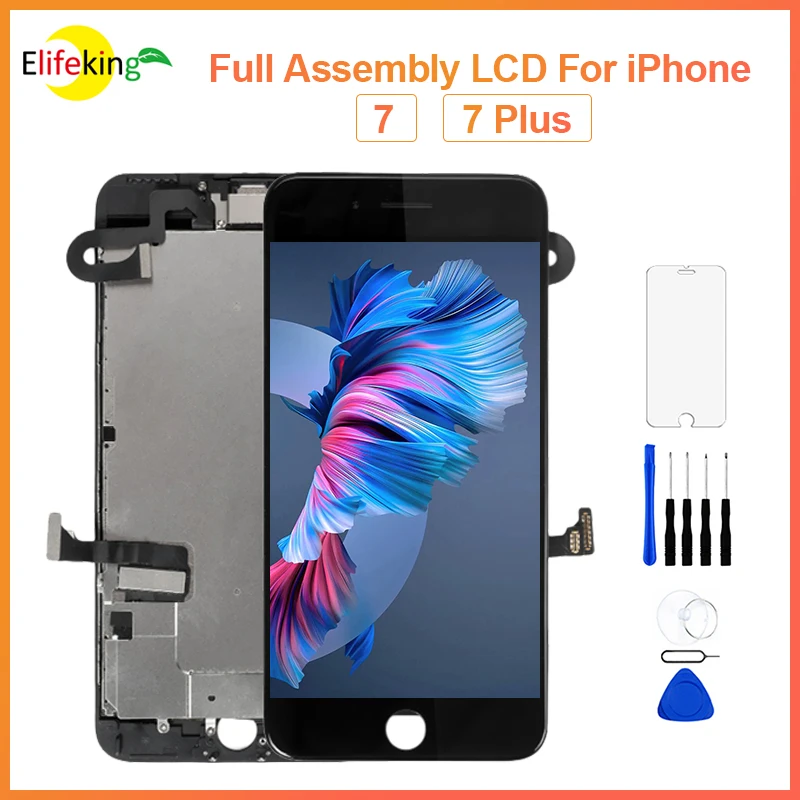 full assembly set lcd display for iphone 7 7 plus touch screen digitizer assembly phone repair parts replacement pantallacamera free global shipping