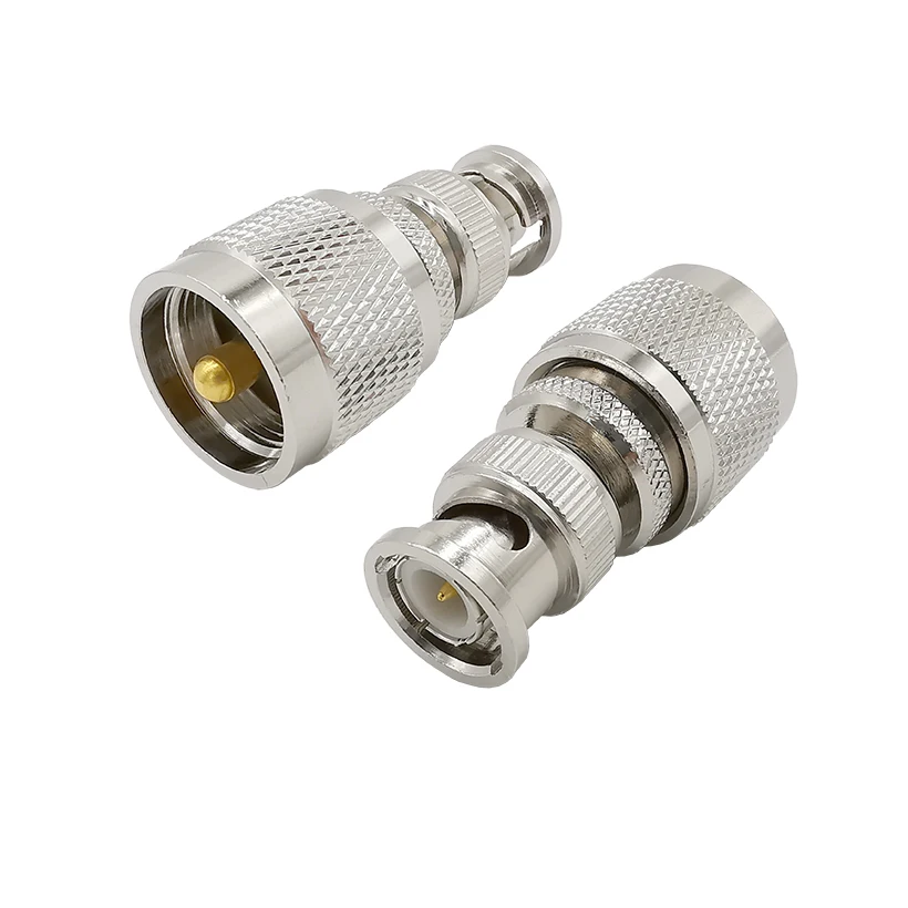 2 шт. UHF штекер PL259 PL-259 к BNC штекер RF коаксиальный адаптер UHF штекер к BNC разъем