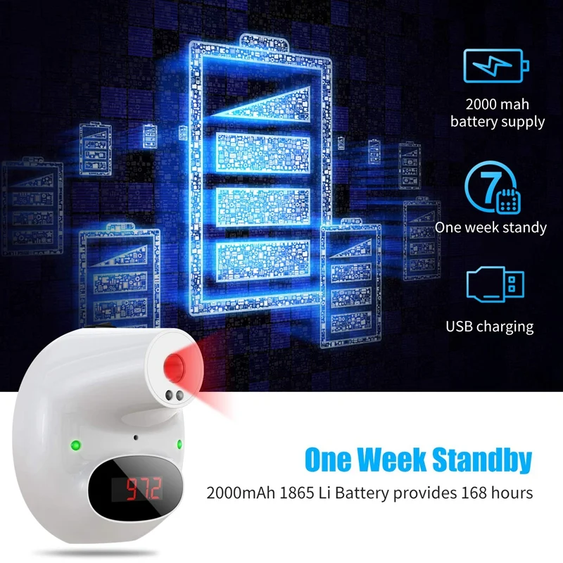 

Infrared Thermometer for Adults Non Contact, with Fever Alarm Accurate Instant Reading LCD Display, for School Office