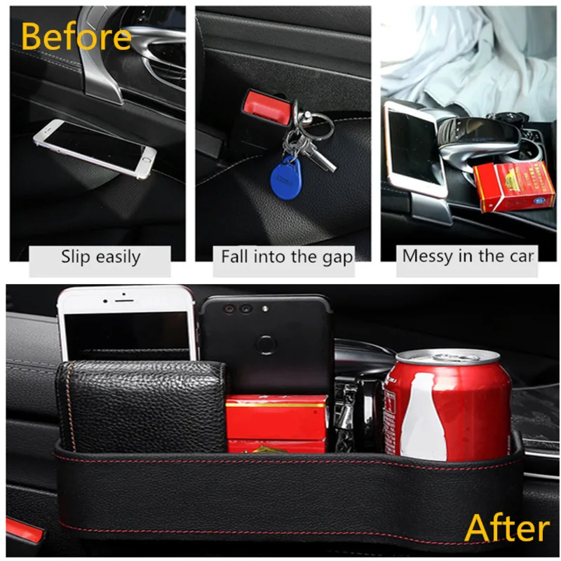 Коробка для хранения в автомобиле организатор сиденья Gap PU Чехол карманный