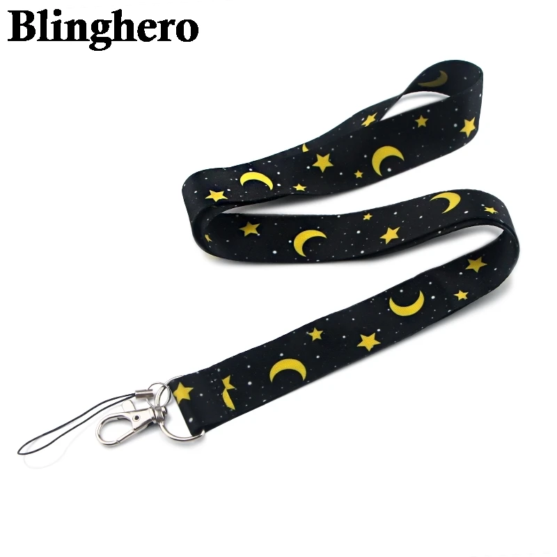 

CA1063, оптовая продажа, 20 шт./лот, ремешки на шею в форме Луны, ремешки для мобильных телефонов, держатель для карт, ремешки для ключей, подвесны...