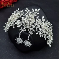 a335 handmade wedding headband silver rhinestone headpiece baroque bridal headwear crystal wedding hair accessories bride crown