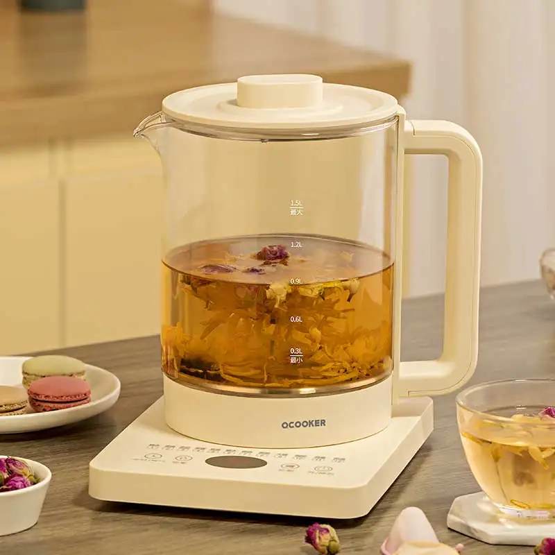 

220 В Qcooker чайник для здоровья л домашний многофункциональный офисный мини маленький стеклянный электрический чайник для приготовления чая ...
