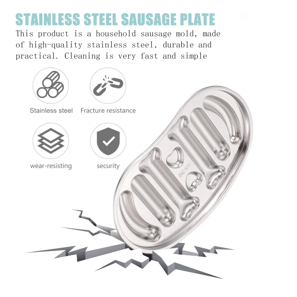 

1pc Steaming Baking Sausage Mold Practical Stainless Steel Ham Mold (Silver)