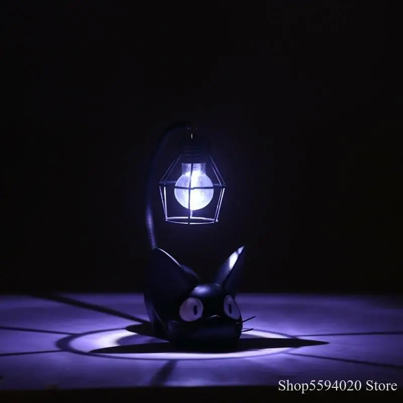 Миниатюрная светодиодная Ночная лампа для кошек креативная из смолы и животных