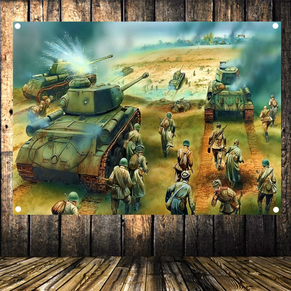 Рисунок вермахта танка тигра времен Второй мировой войны настенное искусство