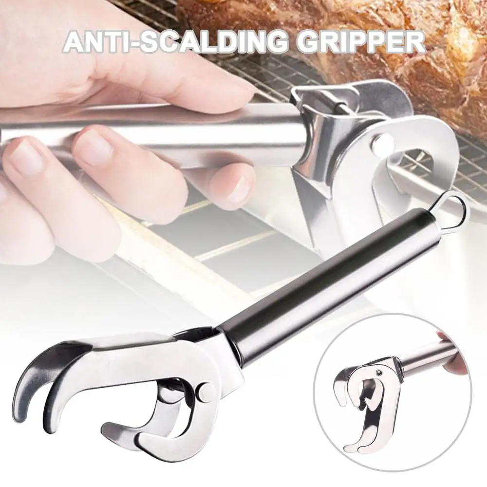 

Stainless Steel Lightweight Pot Gripper Anti-Scalding Pot Lifter Double-Clamp for Oven Microwave Hot Dishes Pots Pans