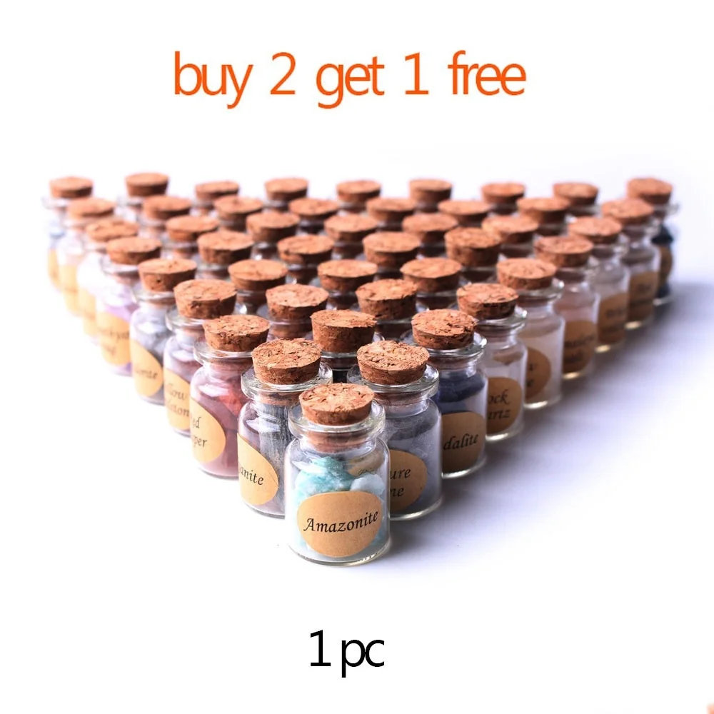 1 шт. мини натуральные хрустальные флаконы с драгоценными камнями бутылки