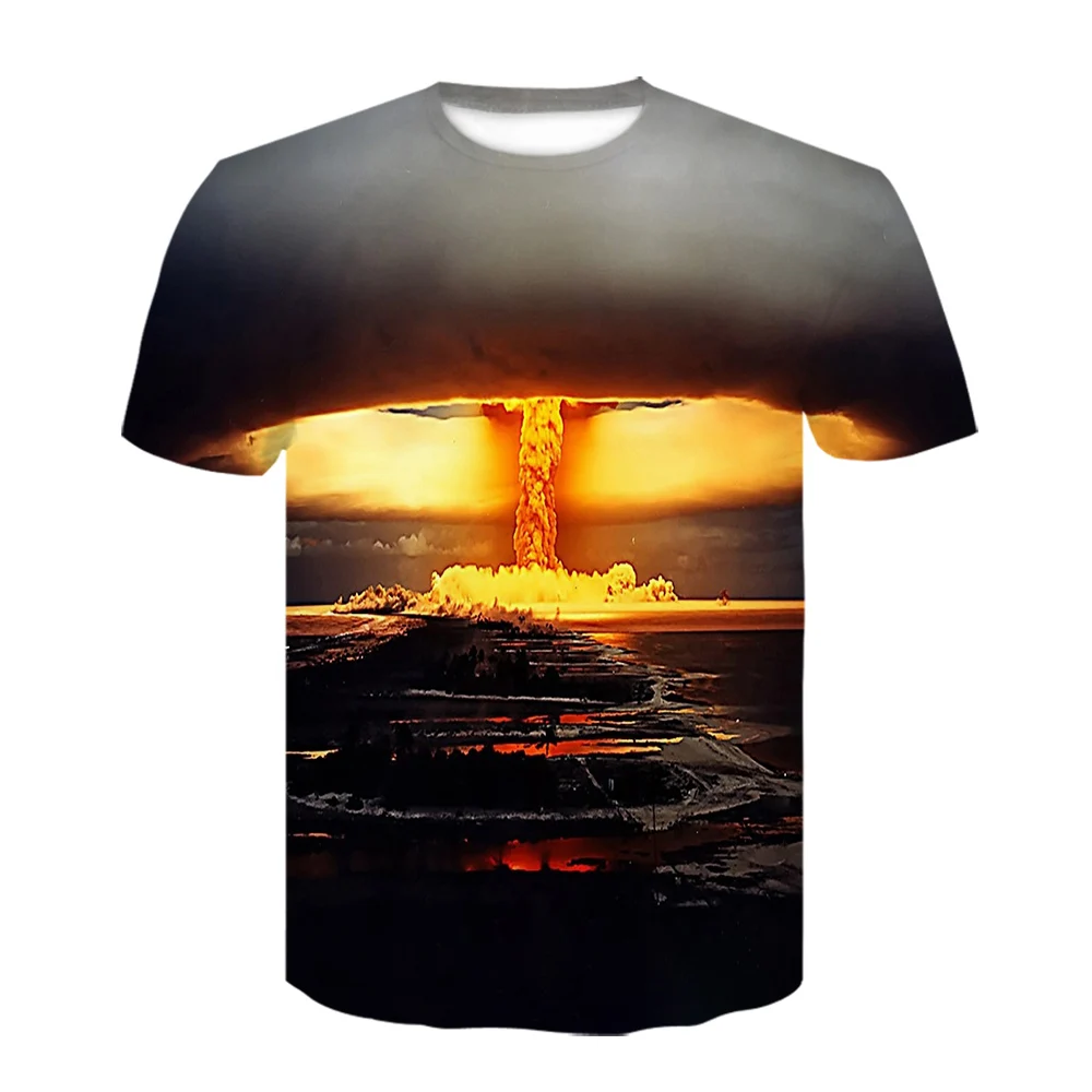 

Beautiful landscape 3D printed short sleeve Summer round neck women tshirt Casual street T shirt 2021 fashion men's t-shirts Top