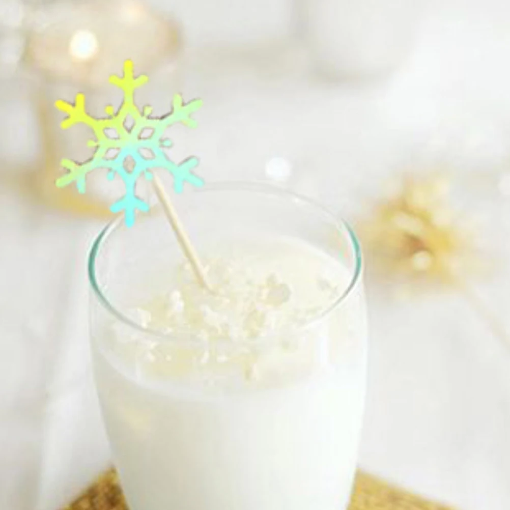 30pcs Lovely Snowflake Cake Topper Glittering Picks Cupcake Toppers Decor Party Supplies For Wedding Birthday Baby Shower | Дом и сад