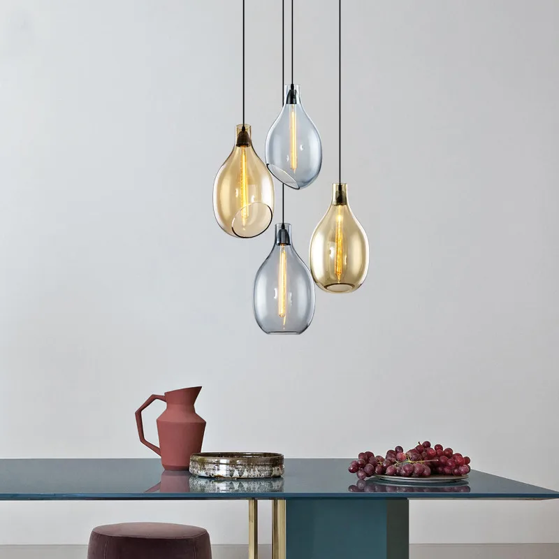 Скандинавские стеклянные подвесные светильники датские в виде бутылки вина