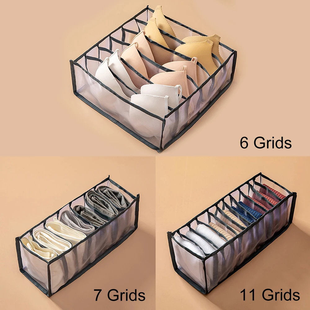 

Wardrobe Closet Cabinet Organizers Underwear Bra Socks Panty Storage Boxes Home Organization Drawer Divider Home Dormitory