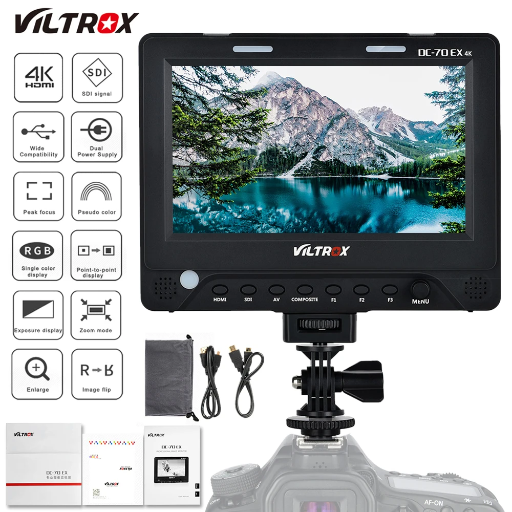 Viltrox DC 70EX 7 &quot4K HDMI SDI AV TALLY Входное видео HD ЖК камера видеомонитор поле для Canon Nikon