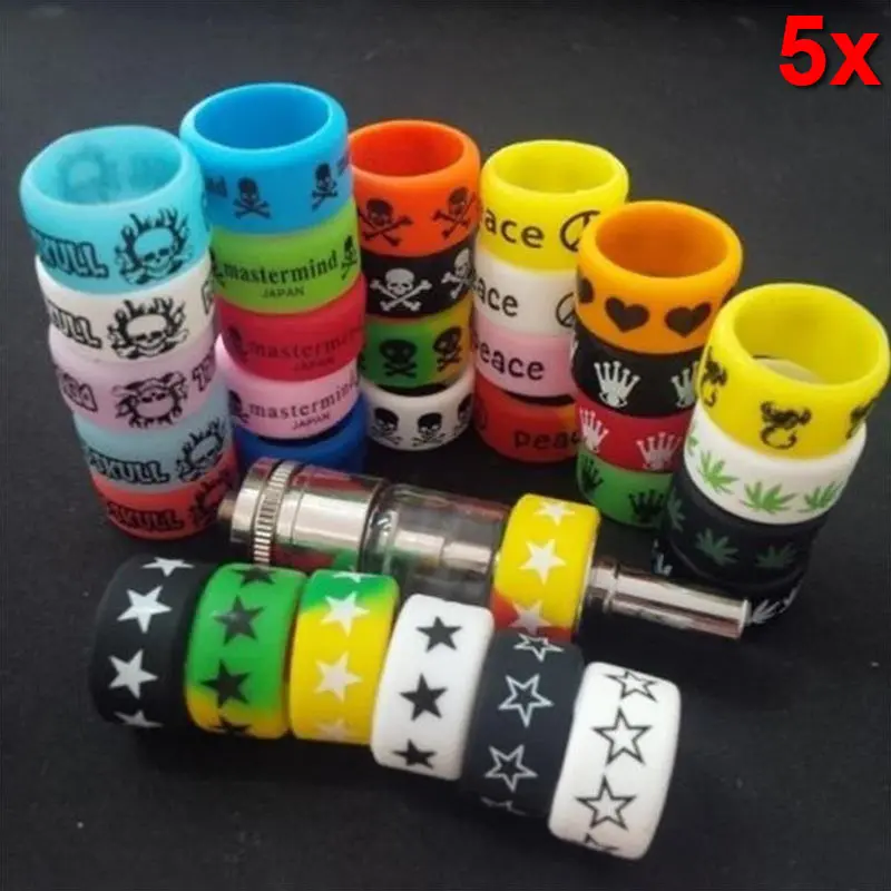 

5 шт., силиконовые кольца в стиле панк-рок