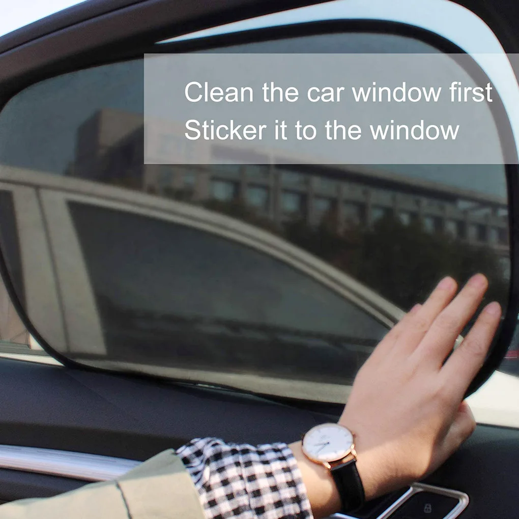 

2pcs Car Windshield Sun Shade Mesh Sunlight UV Protection Self-adhesive Visors Automotive Accessories