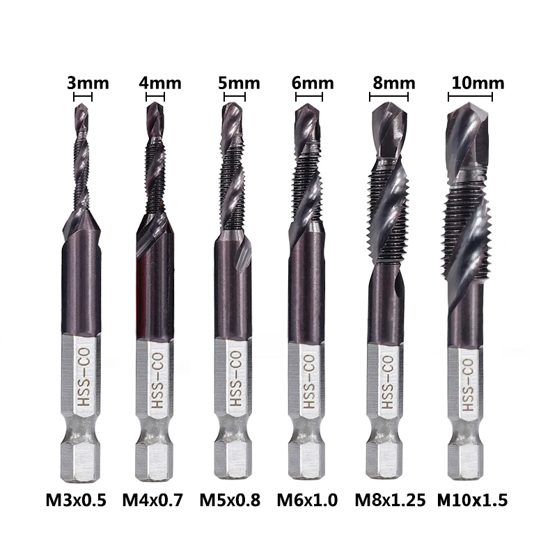 Сверло с шестигранным хвостовиком XCAN сверло M3 M4 M5 M6 M8 M0 резьба резьбонарезные