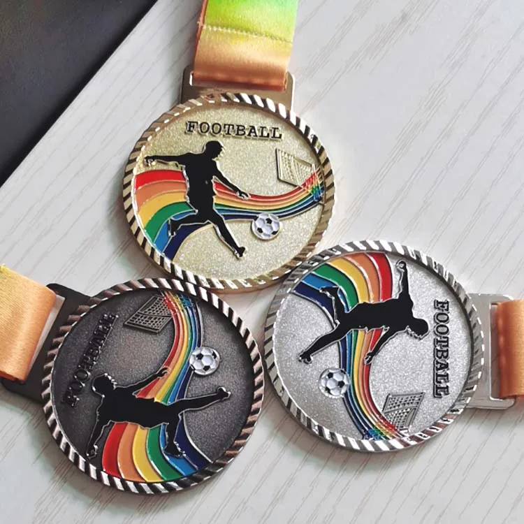 6 8 см цветная металлическая медаль матч медали значки сувениры футбол спорт
