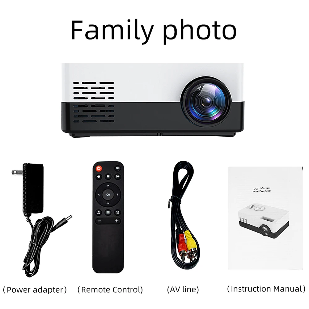 

Mini LED Projector 320x240 Pixels Supports 1080P HDMI-Compatible USB Mini Beamer Home Media Player Kids Gift