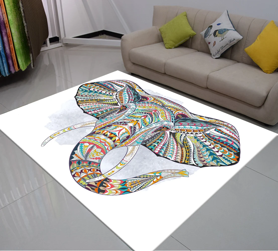 

Elephant/Horse Cartoon Carpet Animal Baby Play Mat Rug 3D Printing Colorful Outdoor Carpet Home Room For Kids Bathroom Carpet