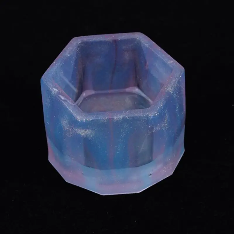 

Free shipping Crystal Epoxy Resin Mold Hexagon Cup Casting Silicone Mould DIY Crafts Desktop Decoration Making Tools