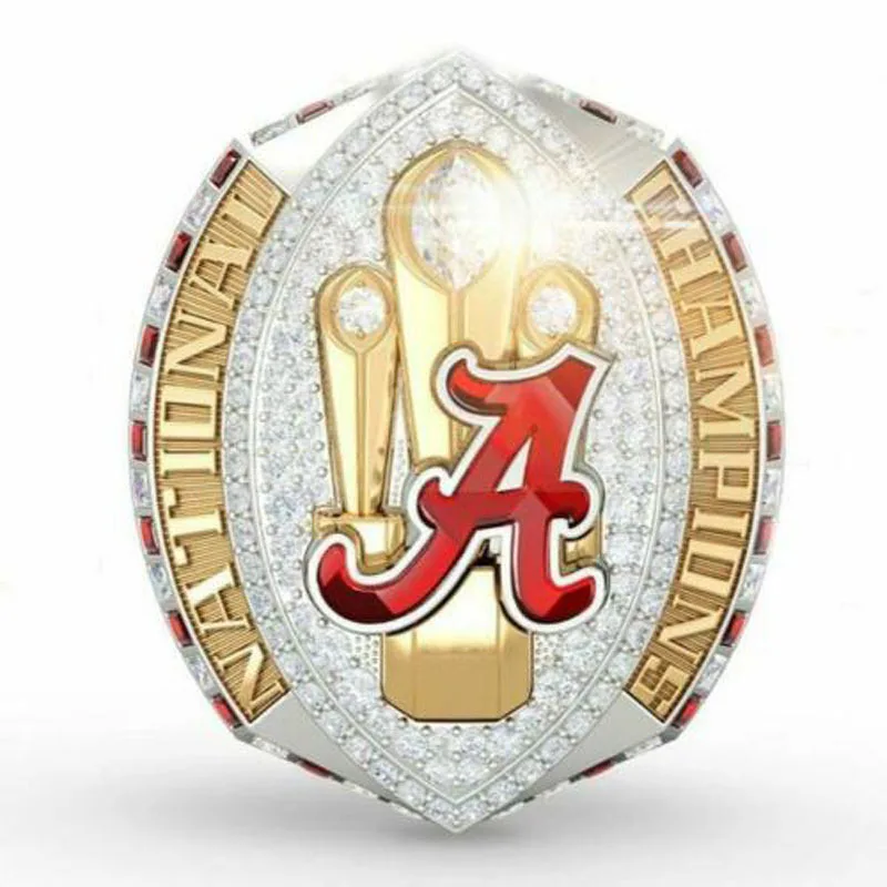 

NCAA 2021 Alabama Crimson Roll Tide SABAN National Team Ring Souvenir Fan Gift