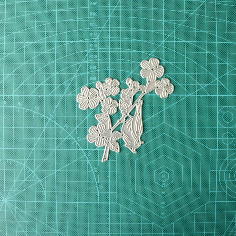 Металлические Вырубные штампы в виде веток птиц и листьев для изготовления