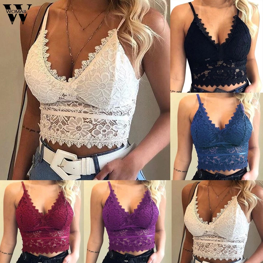 Womail камзол Для женщин новый водорастворимое кружево укороченный Беспроводной