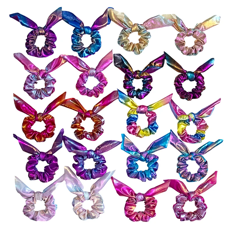 Бархатная резинка для волос с кроличьими ушками бант кролика эластичная девочек