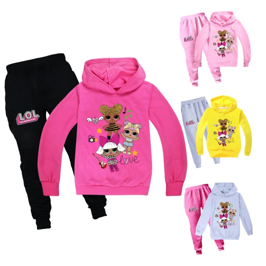 Лидер продаж Одежда для кукол Lol девочек Осеннее хлопковое пальто + штаны