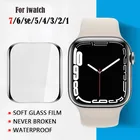 Защитное стекло для apple watch 7, 6, se, 5, 4, 3, 38, 45, 40 мм, 44 мм, 42, мягкое, водонепроницаемое