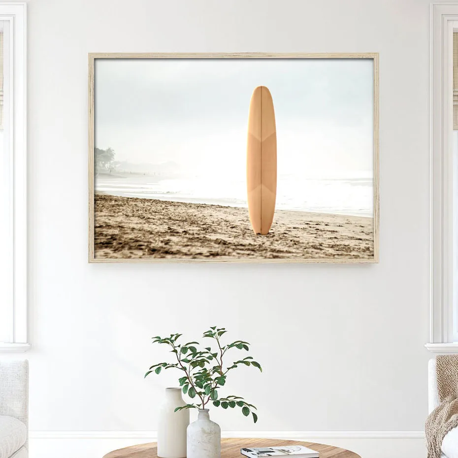Bohemia Sea Beach Bus Waves Sailboat Canvas Painting Wall Art Nordic Posters and Prints Pictures for Living Kids Room Decor | Дом и сад