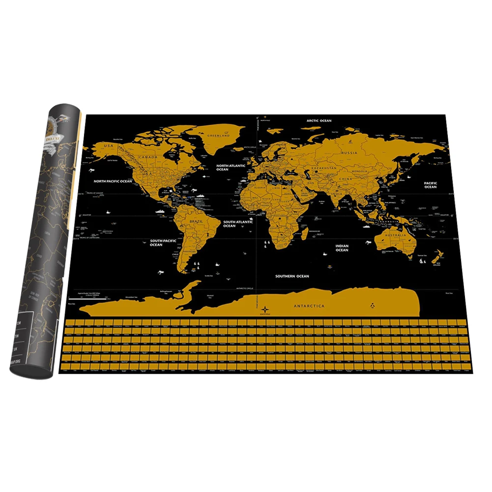 B Deluxe Erase карта мира путешествия Скретч Карта мира карта путешествия царапины карта комнаты домашнего офиса украшения наклейки на стену хорошая упаковка - Color: B
