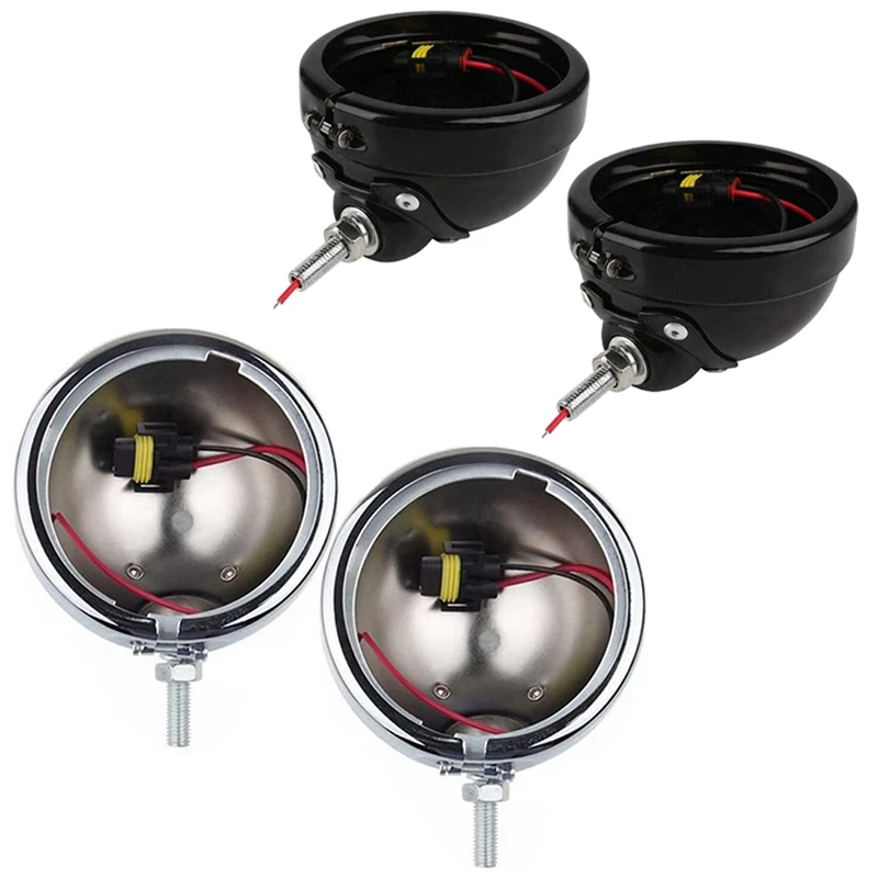 

4 шт. 4-1/2 держатель для противотуманных фар 4,5 дюйма, кольцевой держатель для светодиодной фары, ковш для вспомогательной лампы, черный и сере...