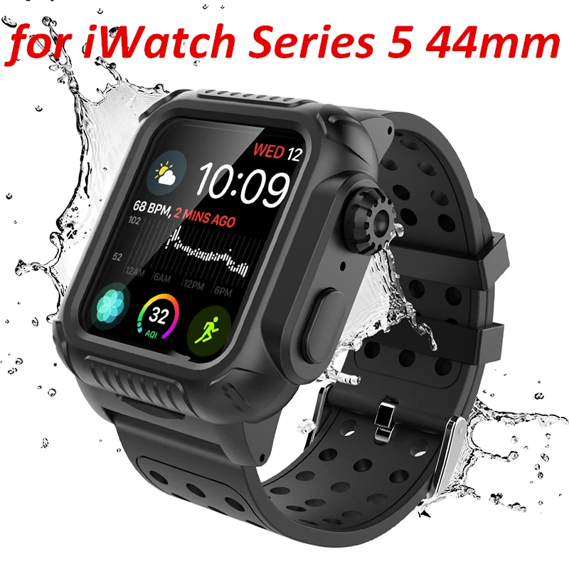 for Series 5 44mm Для Apple iWatch Series 4 5 44 мм чехол iWatch Повседневная жизнь водонепроницаемые часы ударопрочный ремешок для часов спортивный чехол серия 4 5 40 мм - Цвет: for Series 5 44mm