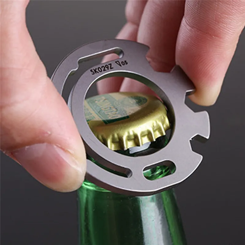 Портативный карманный инструмент для выживания открывалка бутылок из