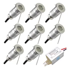 1 Вт Мини светодиодный подземный светильник IP67 Водонепроницаемый в наземный светильник 12V Наружная поверхность лестницы палубы светильник сада похоронены светильник с Драйвером