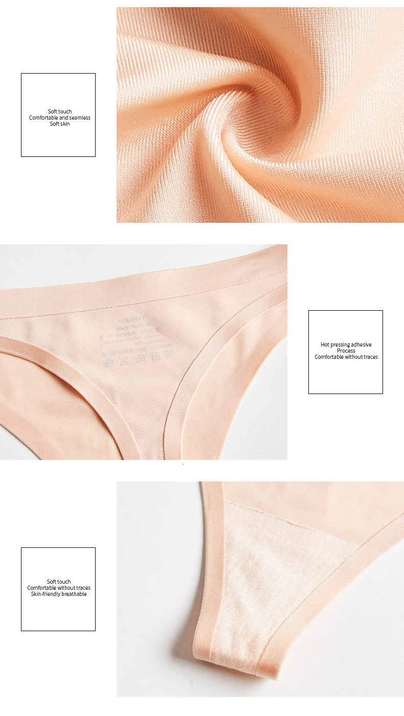 Женские сексуальные трусики из ледяного шелка бесшовные стринги дамское нижнее