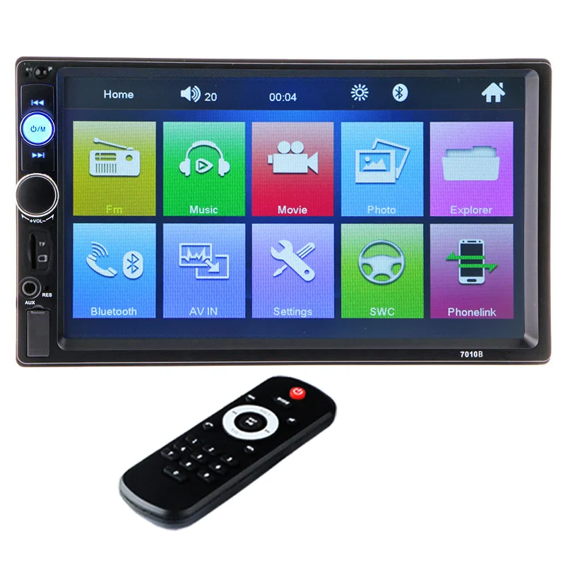 Универсальное автомобильное радио 2 Din 7 дюймовый сенсорный экран Bluetooth аудио