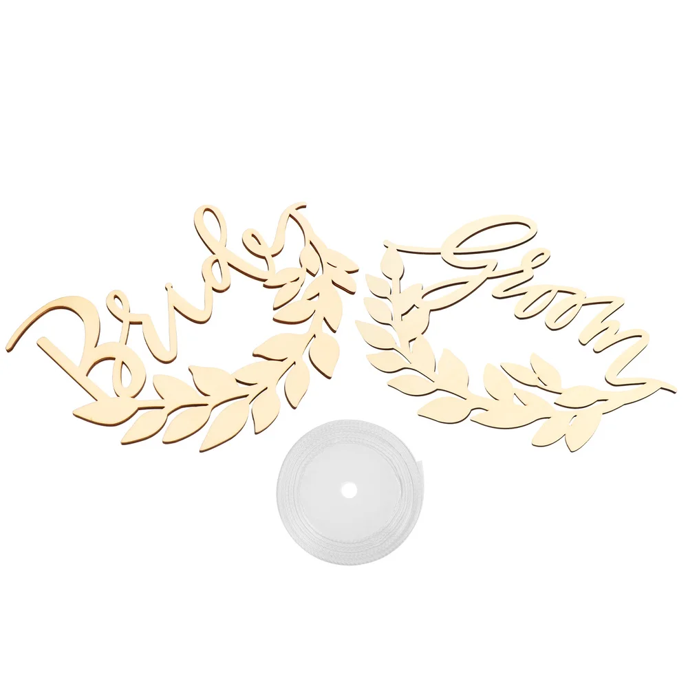 

1 Set Creative Wood Crafts Weddding Wooden Hanging Tags Chair Hanging Decors