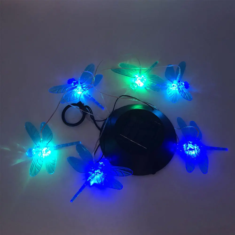 

1Pc Dragonfly Wind Chime Solar Light Creative Wind Bell Light Outdoor Decor