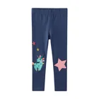 Леггинсы для девочек Little Maven, 2021 хлопок, штаны для детей, удобные штаны с единорогом, детские колготки, милая одежда со звездой, 100%