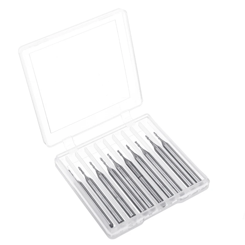 10 шт. твердосплавные концевые фрезы с 2 канавками 1 мм|Фреза| |